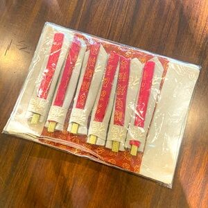 *5/$20 or 3/$15* Asian Six Piece Chopsticks, Napkins, and Placemats Dinner Set